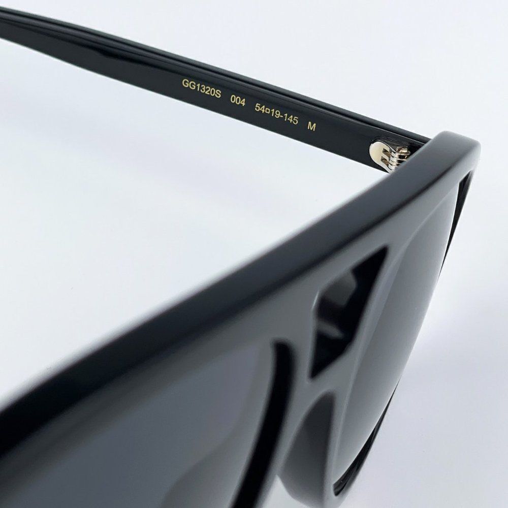 NEW Gucci GG1320S 004 Black Grey Pilot Unisex Sunglasses - Picture 11 of 13